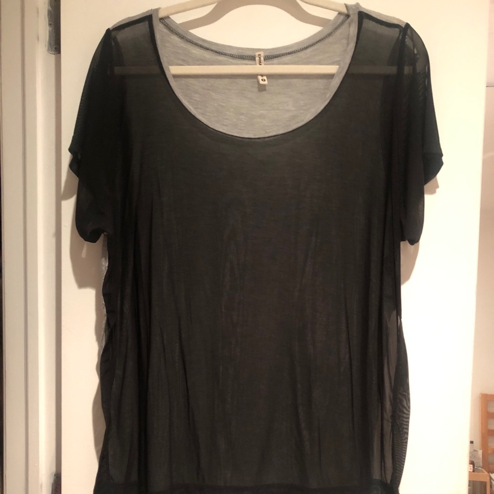 LF Sheer black and grey shirt